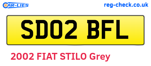 SD02BFL are the vehicle registration plates.