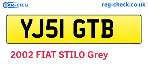 YJ51GTB are the vehicle registration plates.