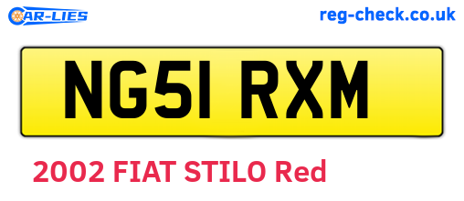 NG51RXM are the vehicle registration plates.