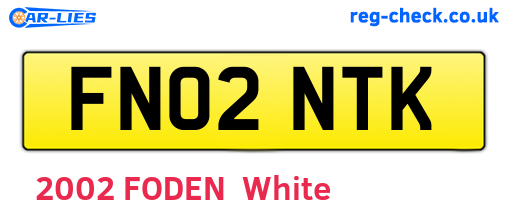 FN02NTK are the vehicle registration plates.