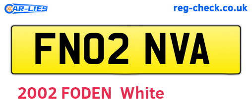 FN02NVA are the vehicle registration plates.