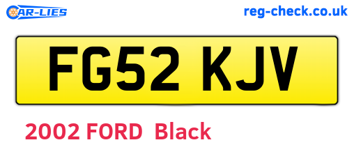 FG52KJV are the vehicle registration plates.