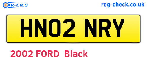 HN02NRY are the vehicle registration plates.