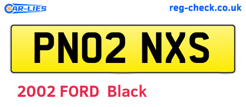 PN02NXS are the vehicle registration plates.