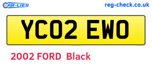 YC02EWO are the vehicle registration plates.