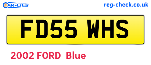FD55WHS are the vehicle registration plates.