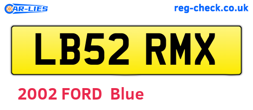 LB52RMX are the vehicle registration plates.