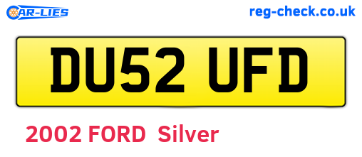 DU52UFD are the vehicle registration plates.