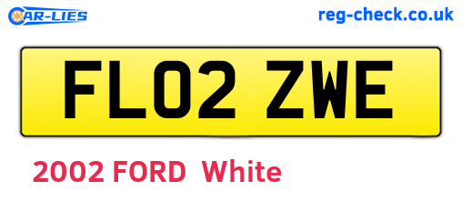FL02ZWE are the vehicle registration plates.