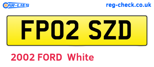 FP02SZD are the vehicle registration plates.