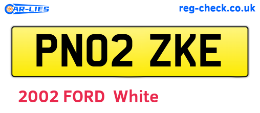 PN02ZKE are the vehicle registration plates.