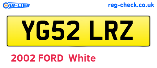 YG52LRZ are the vehicle registration plates.