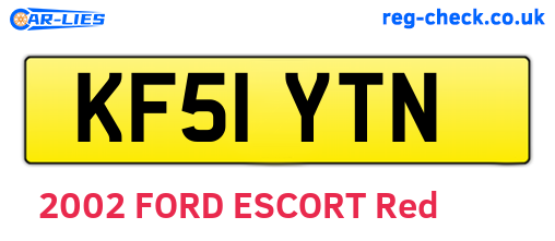 KF51YTN are the vehicle registration plates.