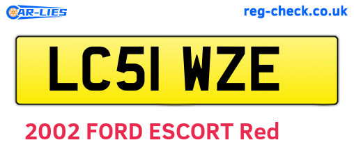 LC51WZE are the vehicle registration plates.