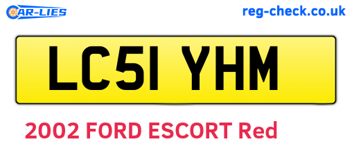 LC51YHM are the vehicle registration plates.