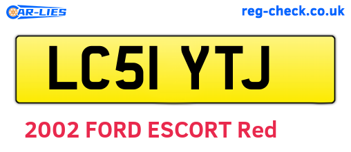 LC51YTJ are the vehicle registration plates.