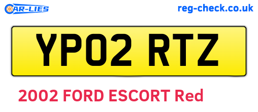 YP02RTZ are the vehicle registration plates.