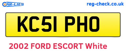 KC51PHO are the vehicle registration plates.