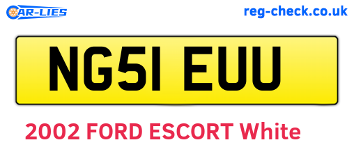 NG51EUU are the vehicle registration plates.