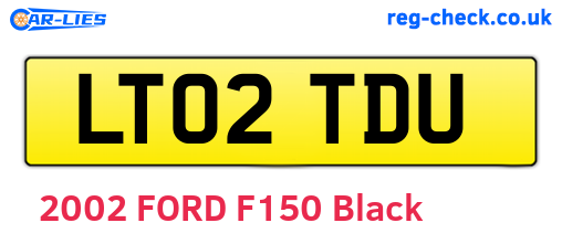 LT02TDU are the vehicle registration plates.
