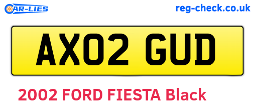 AX02GUD are the vehicle registration plates.
