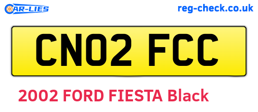 CN02FCC are the vehicle registration plates.