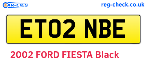 ET02NBE are the vehicle registration plates.