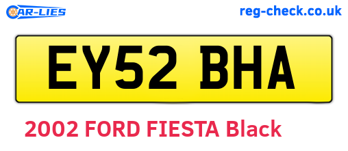 EY52BHA are the vehicle registration plates.
