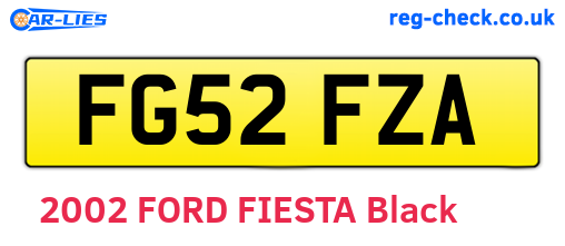 FG52FZA are the vehicle registration plates.