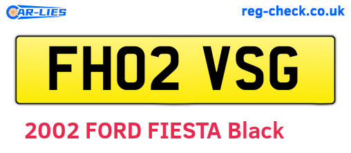 FH02VSG are the vehicle registration plates.