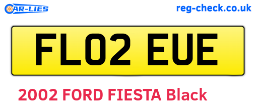 FL02EUE are the vehicle registration plates.