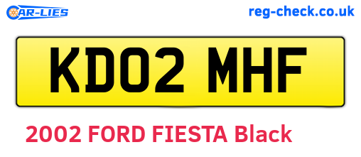 KD02MHF are the vehicle registration plates.