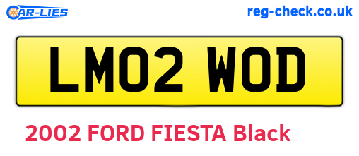 LM02WOD are the vehicle registration plates.
