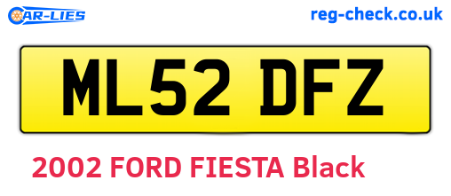 ML52DFZ are the vehicle registration plates.