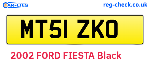 MT51ZKO are the vehicle registration plates.