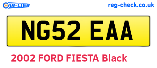 NG52EAA are the vehicle registration plates.