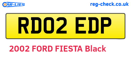 RD02EDP are the vehicle registration plates.