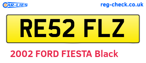 RE52FLZ are the vehicle registration plates.