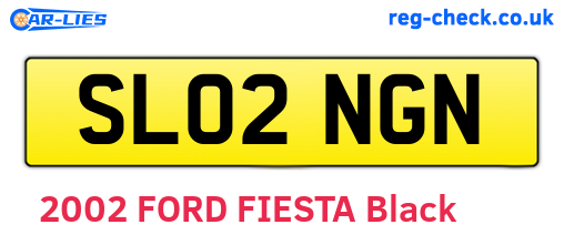 SL02NGN are the vehicle registration plates.