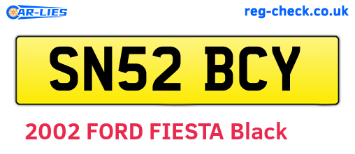 SN52BCY are the vehicle registration plates.