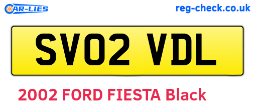 SV02VDL are the vehicle registration plates.