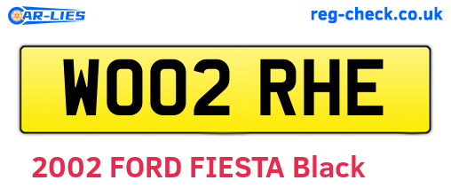 WO02RHE are the vehicle registration plates.