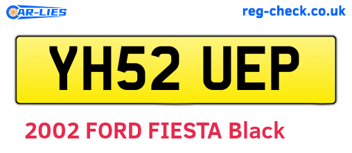 YH52UEP are the vehicle registration plates.
