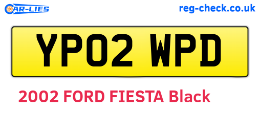 YP02WPD are the vehicle registration plates.
