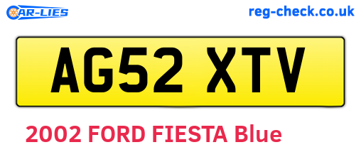 AG52XTV are the vehicle registration plates.
