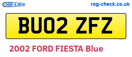 BU02ZFZ are the vehicle registration plates.