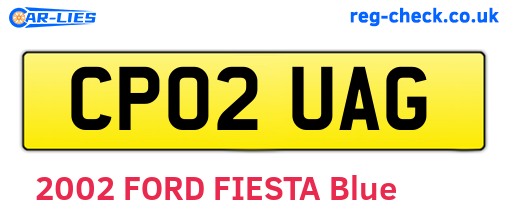 CP02UAG are the vehicle registration plates.