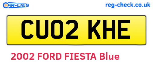 CU02KHE are the vehicle registration plates.