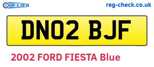 DN02BJF are the vehicle registration plates.