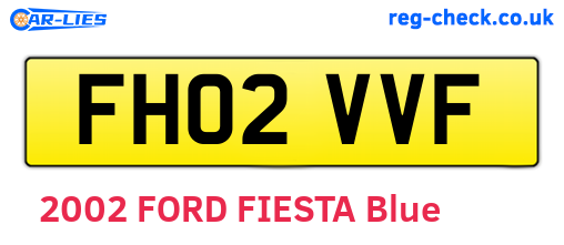 FH02VVF are the vehicle registration plates.
